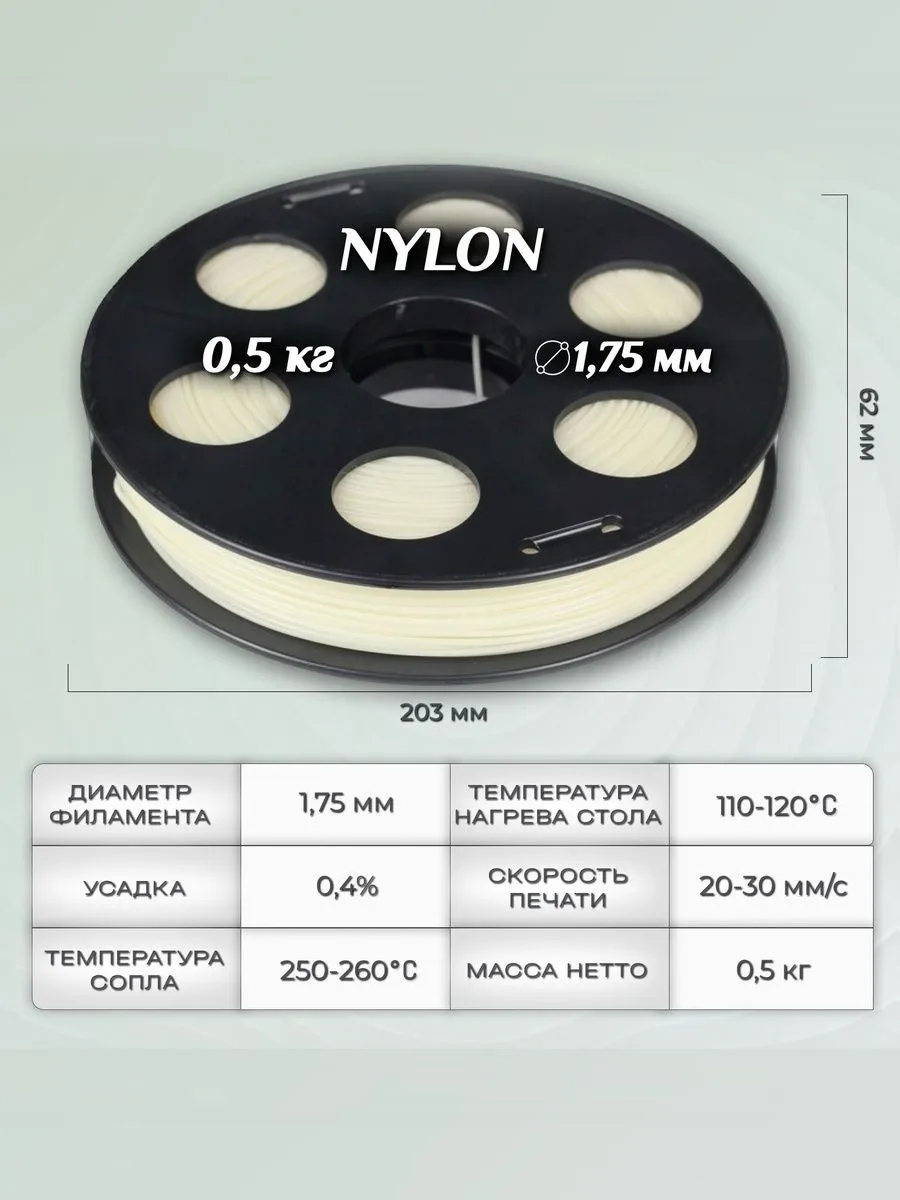 Нейлон (PA) пластик Bestfilament