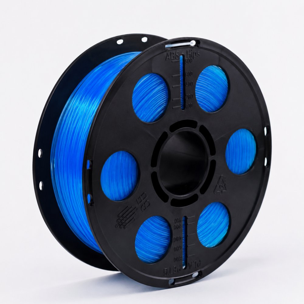 Флуоресцентный PLA пластик Bestfilament для 3D-принтеров, цвет голубой, 1 кг (1,75 мм)